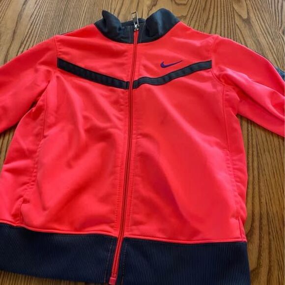 Nike girls size 6x pants jacket track suit outfit hot pink and purple GUC - Picture 2 of 6